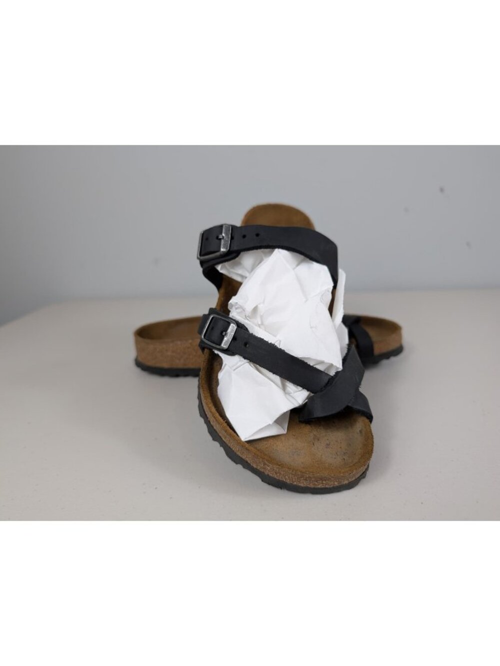 Birkenstock Mayari Leather black sandals women's size 5